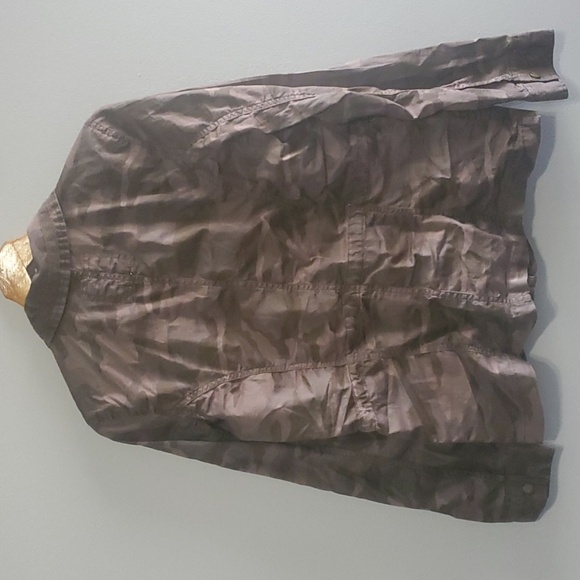 Sonoma Green Grey Brown Military Field Jacket Mens Size Medium W/ Snaps - Picture 7 of 10